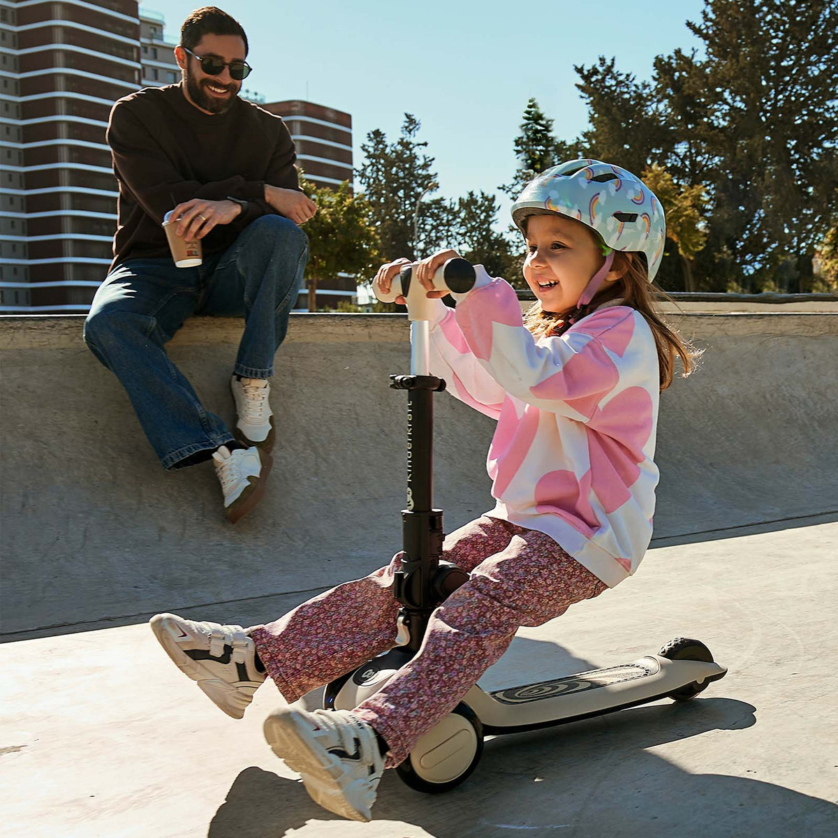 Halley 2 Green 2-in-1 Evolving Scooter with Seat