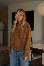 Charly Suede Jacket - Camel