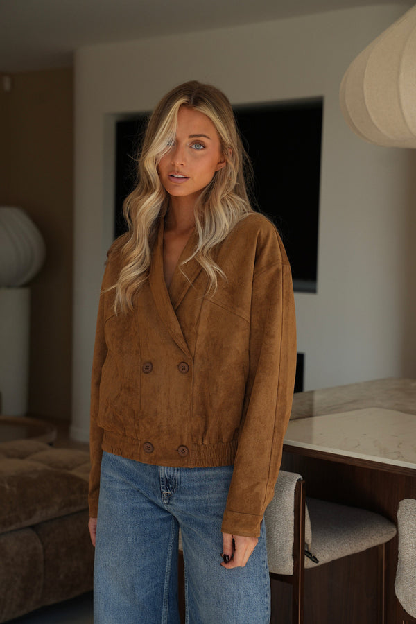Charly Suede Jacket - Camel