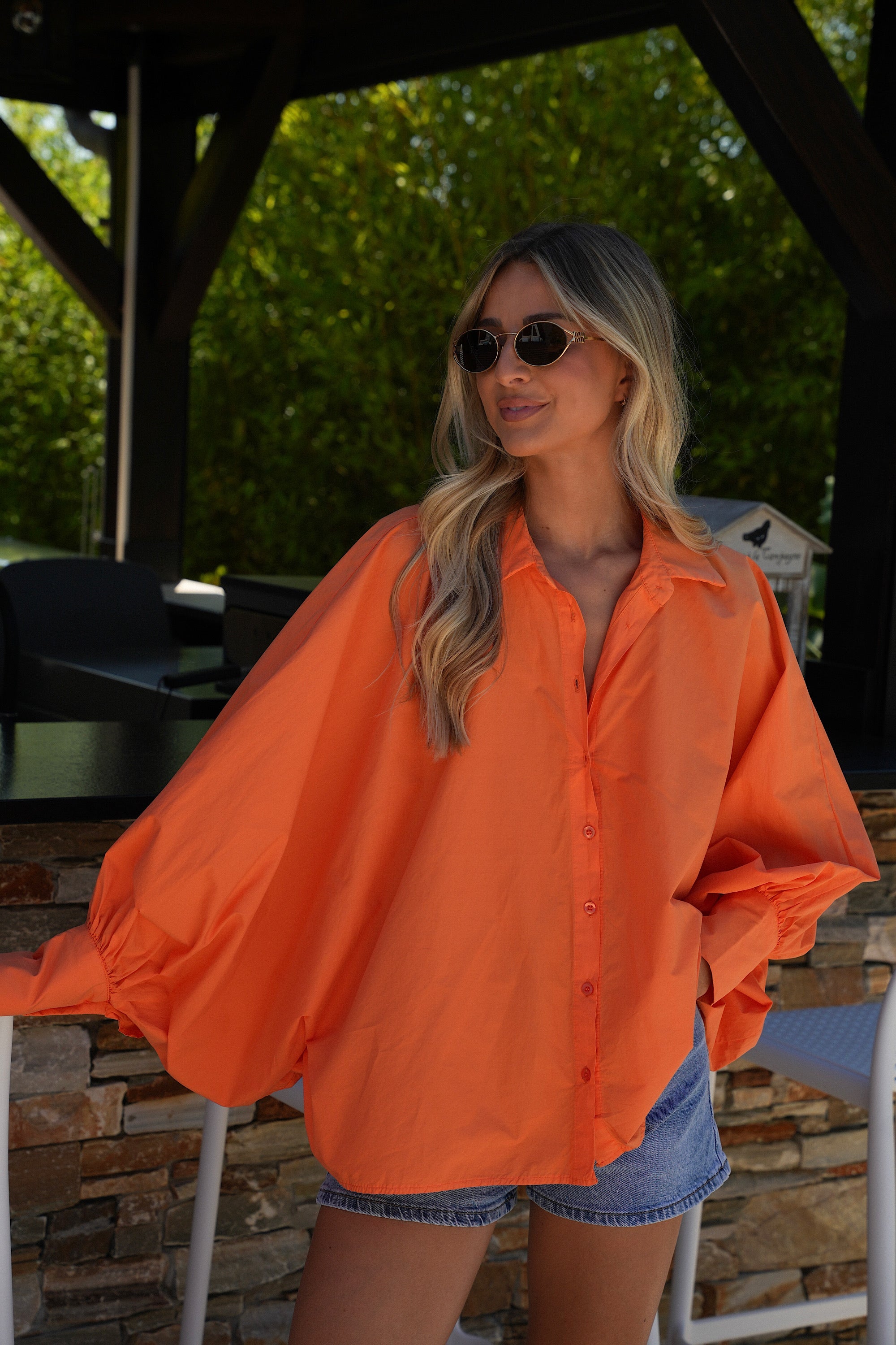 Lycia Loose Shirt - Orange