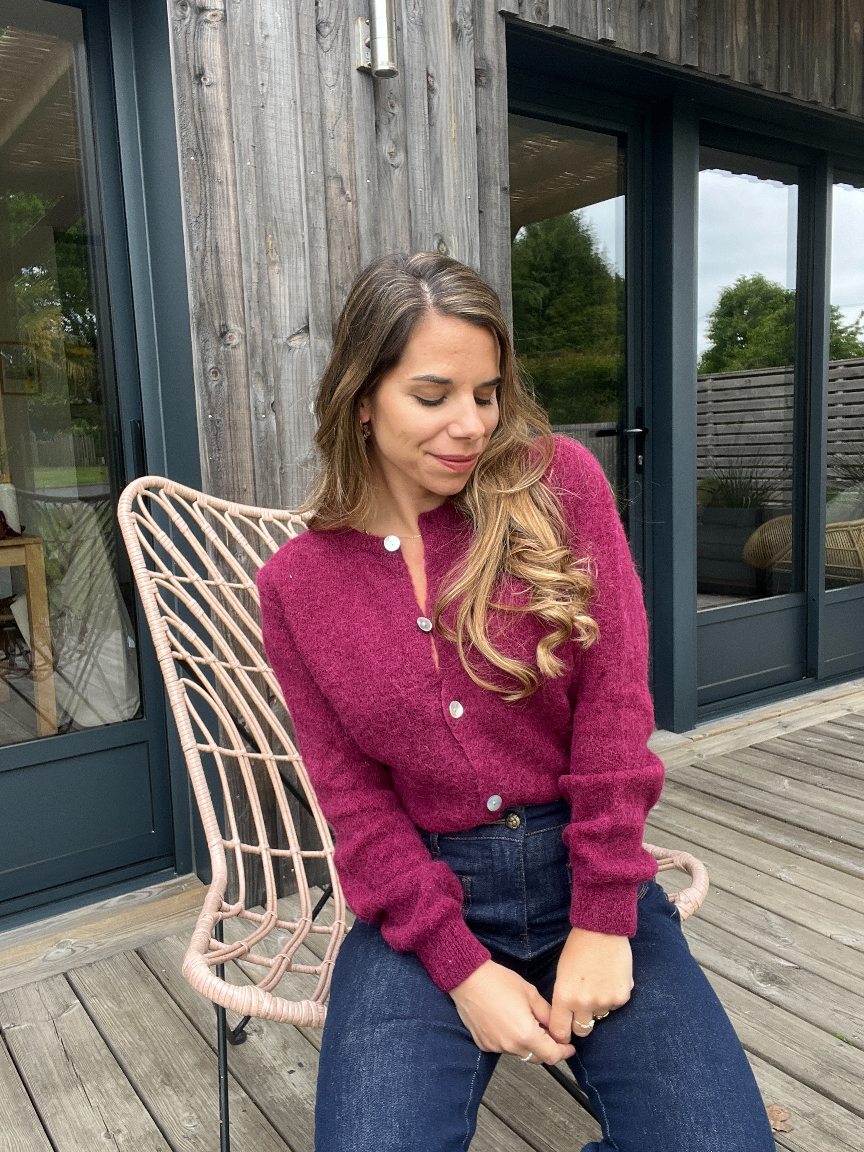Léonie Wool Knit Burgundy