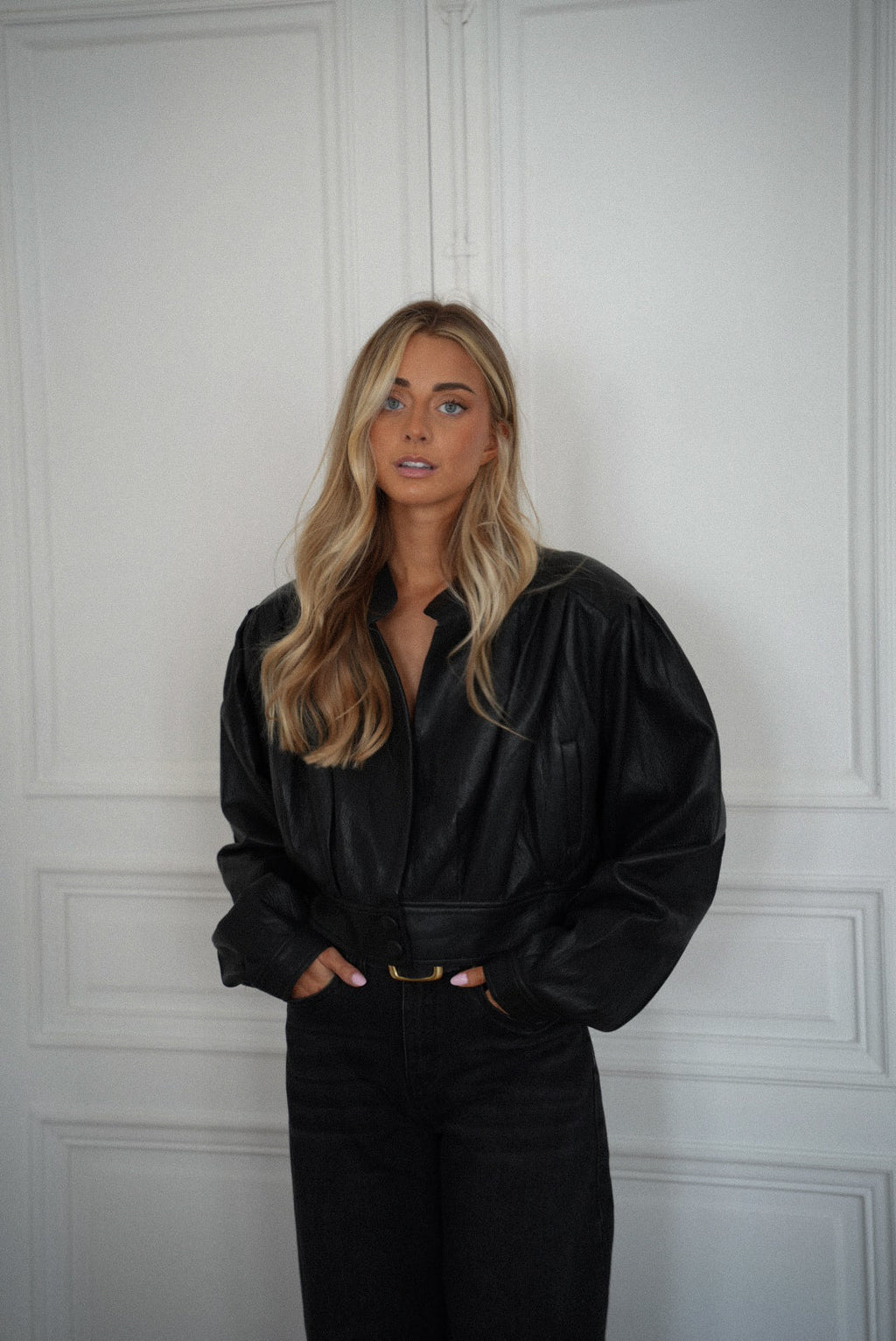 Veste En Cuir Debo - Noire