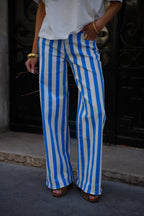 Polla Striped Jeans - Blue