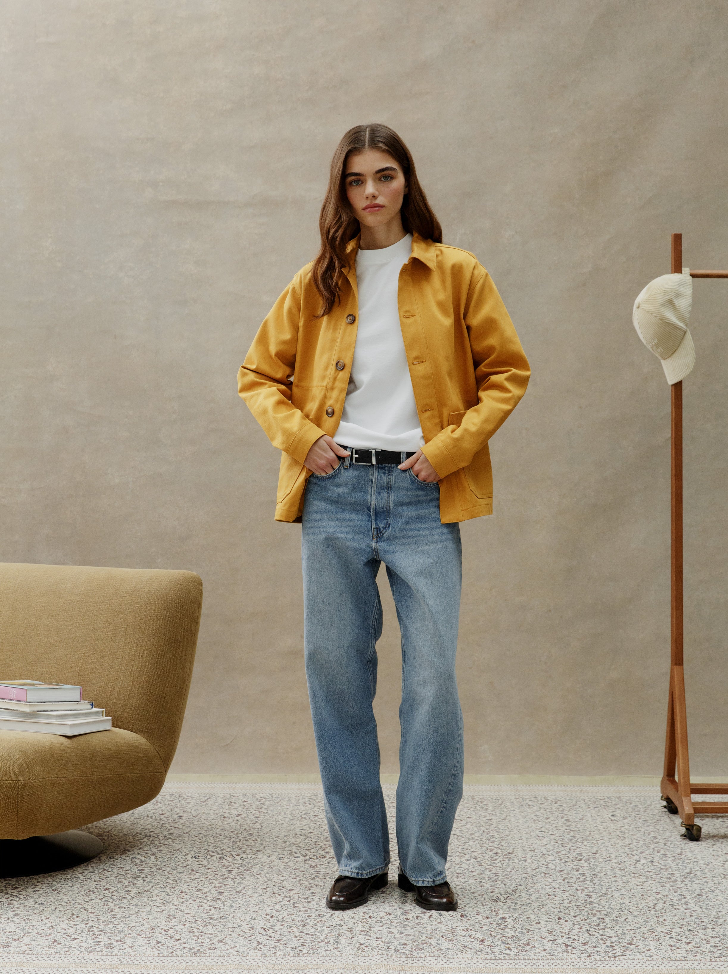 Liberty Earth Yellow Unisex Embroidered Jacket