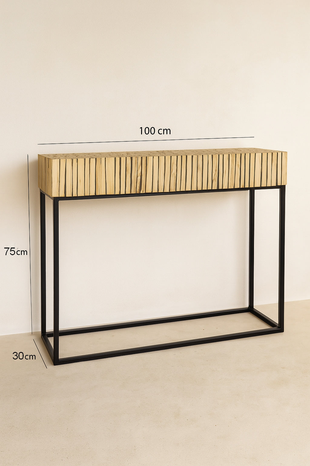 Tahaa - Console - Branche De Teck/Métal - Noir
