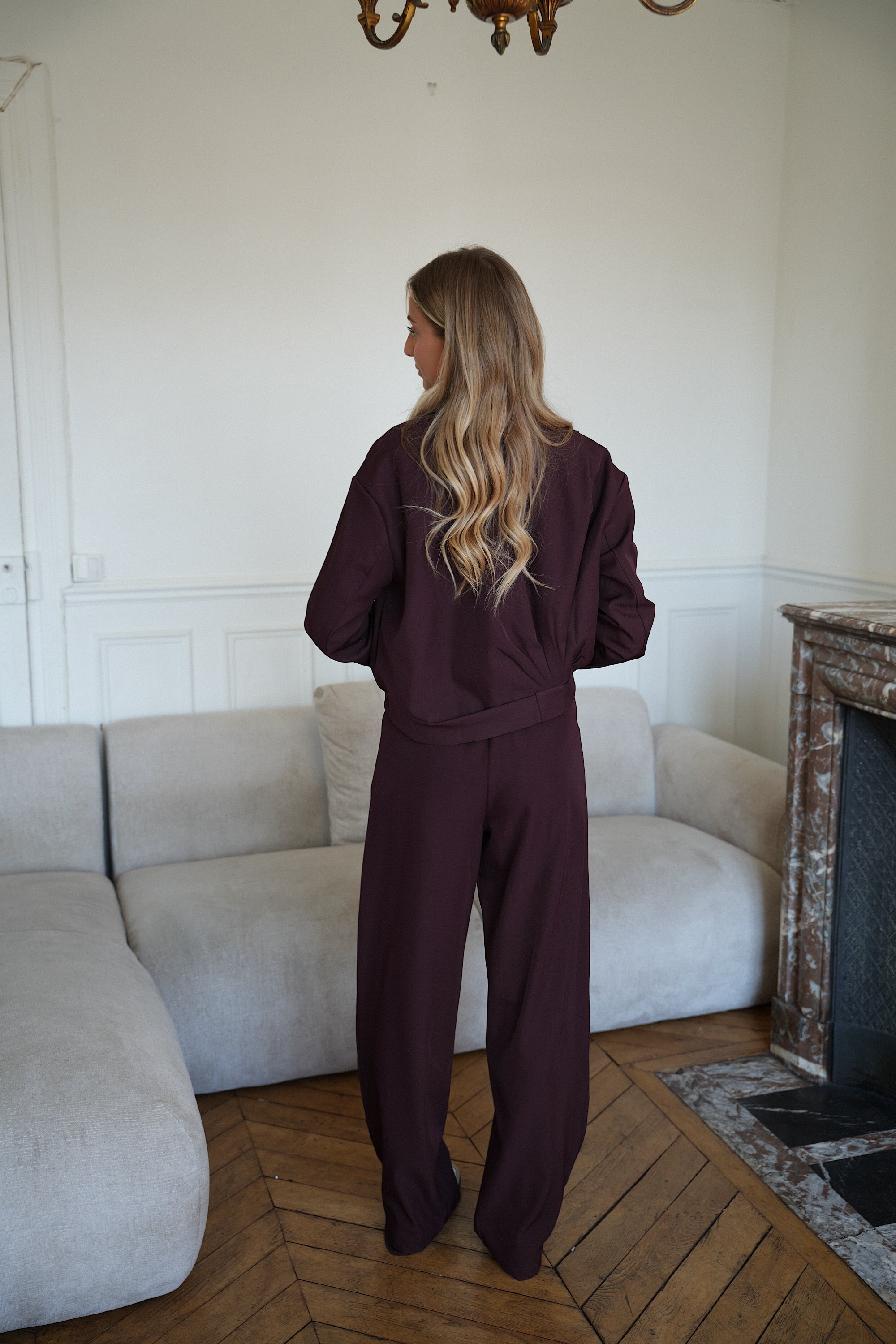 Rob Straight Trousers - Plum