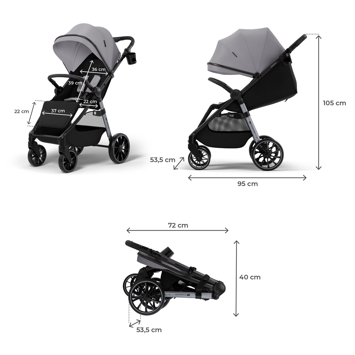 Grande 2 Grey Pushchair