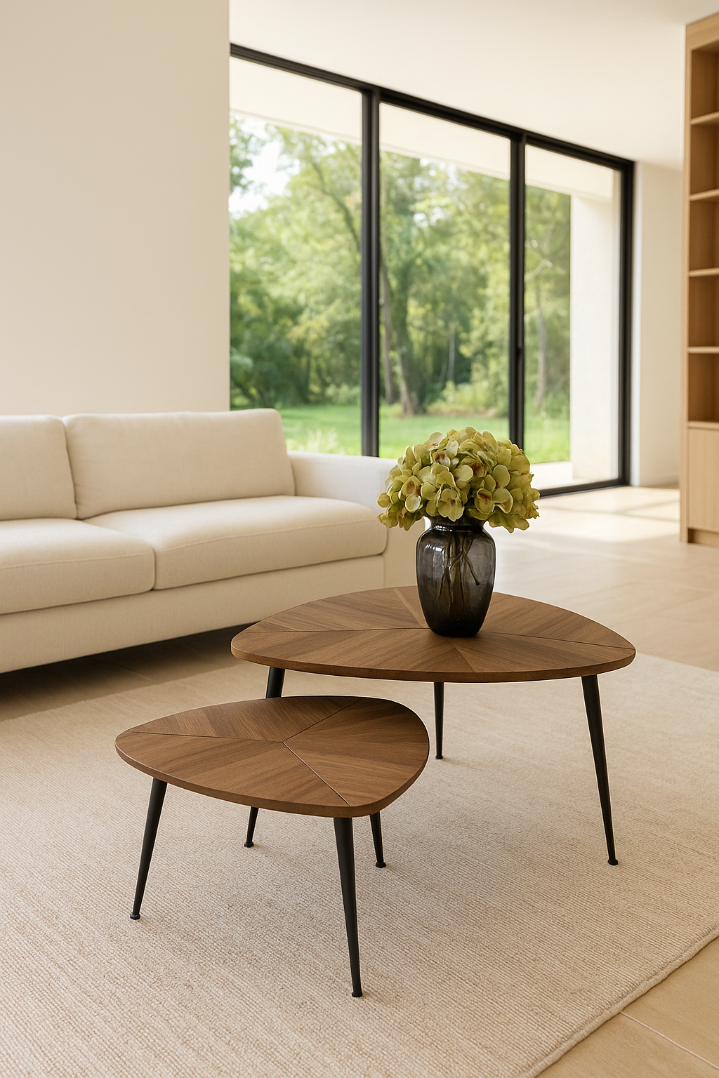 Cobra - Set of 2 Nesting Tables - Wood Fiber - Natural