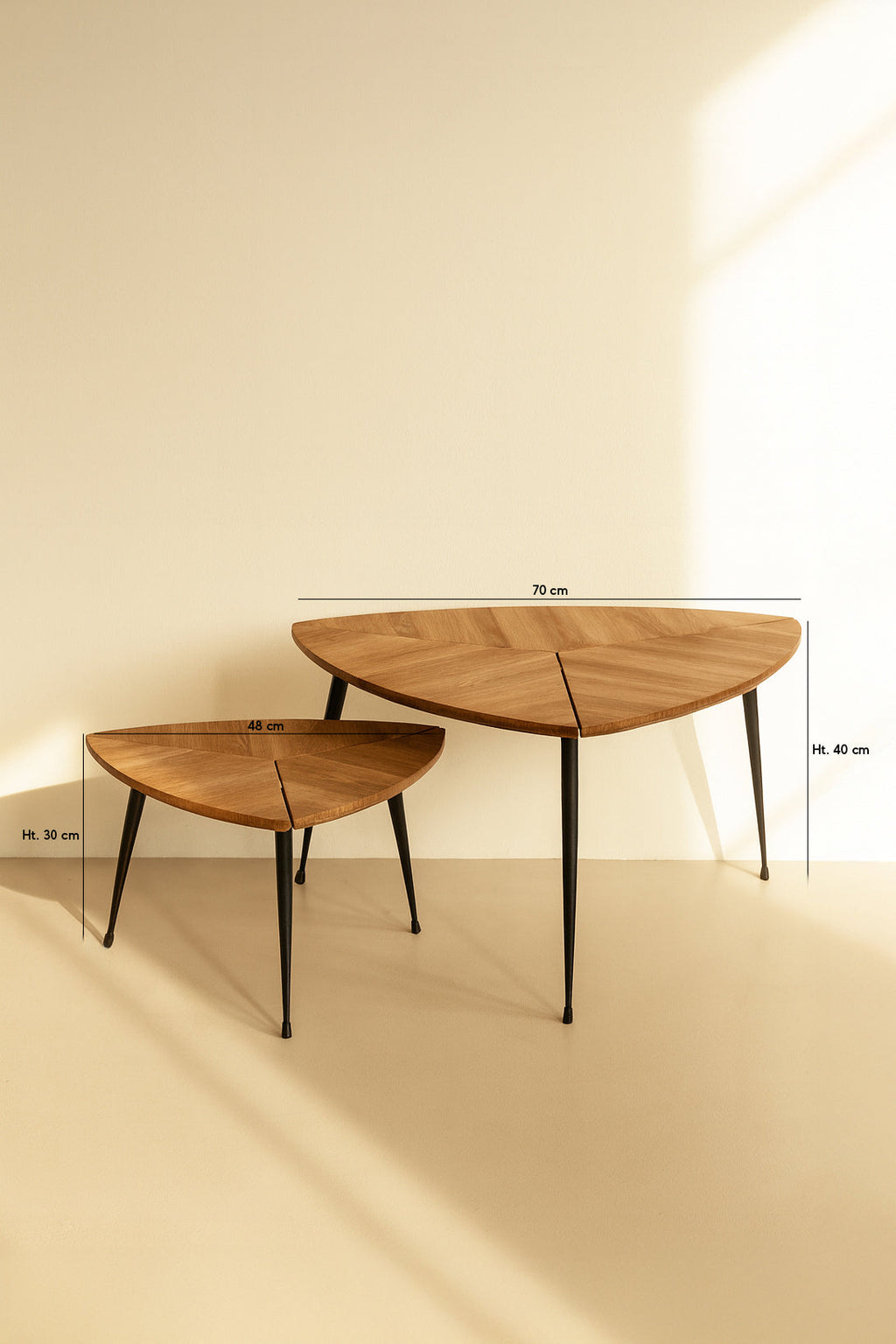 Cobra - Set of 2 Nesting Tables - Wood Fiber - Natural