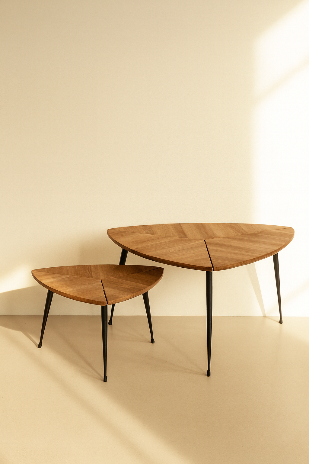 Cobra - Set of 2 Nesting Tables - Wood Fiber - Natural