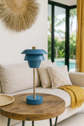Moxy - Lampe A Poser Design Rechargeable - Bleu/Doré
