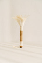 Plumero Decorativo Kemoa - Bambú Y Plumas Blancas