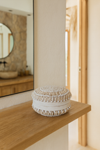 Koloa Bamboo Box Decorated With Shells - White