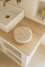 Koloa Bamboo Box Decorated With Shells - White