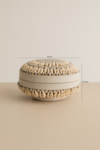 Koloa Bamboo Box Decorated With Shells - White