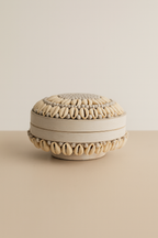 Koloa Bamboo Box Decorated With Shells - White