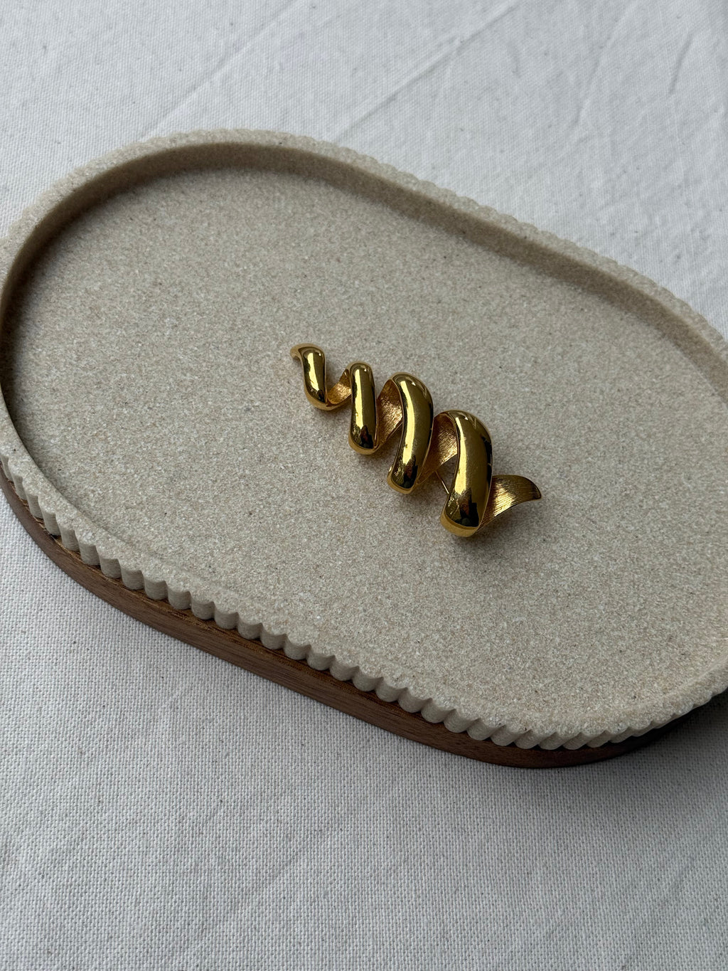 Vintage Monet Brooch - Golden Spiral