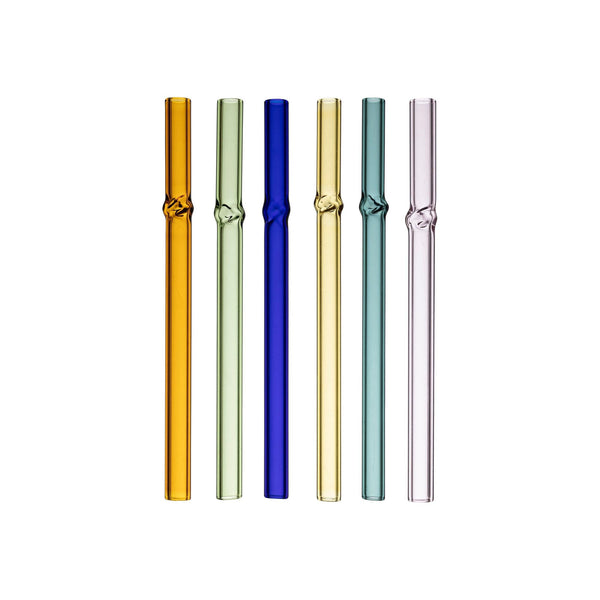 Lot De 12 Pailles - Colorea - Verre Borosilicate - Naturel