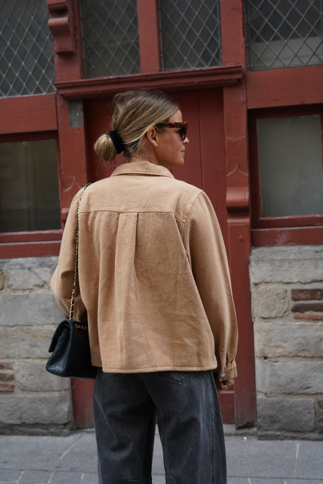 Laura Camel Denim Smock