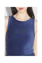 The Milo Top In Blue Velvet