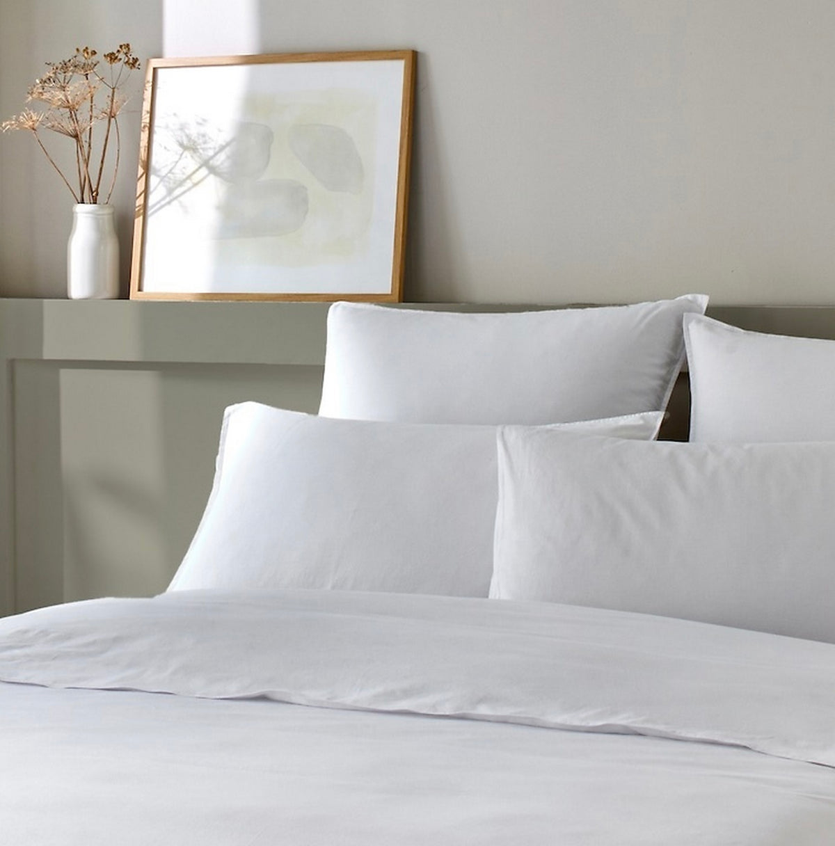 Bamora - Completo letto - Cotone e bambù - Bianco