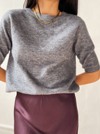 Camiseta de punto gris