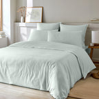 Bamora - Completo letto - Cotone e bambù - Verde