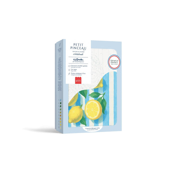 Cuaderno de pintura - Cuaderno de pintura por números - Pincel pequeño - Limones