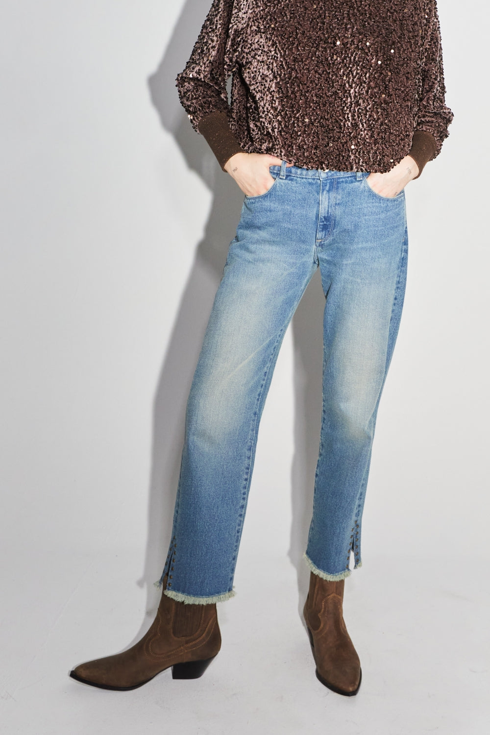 Vaquero Alex Straight Used Blue - Azul