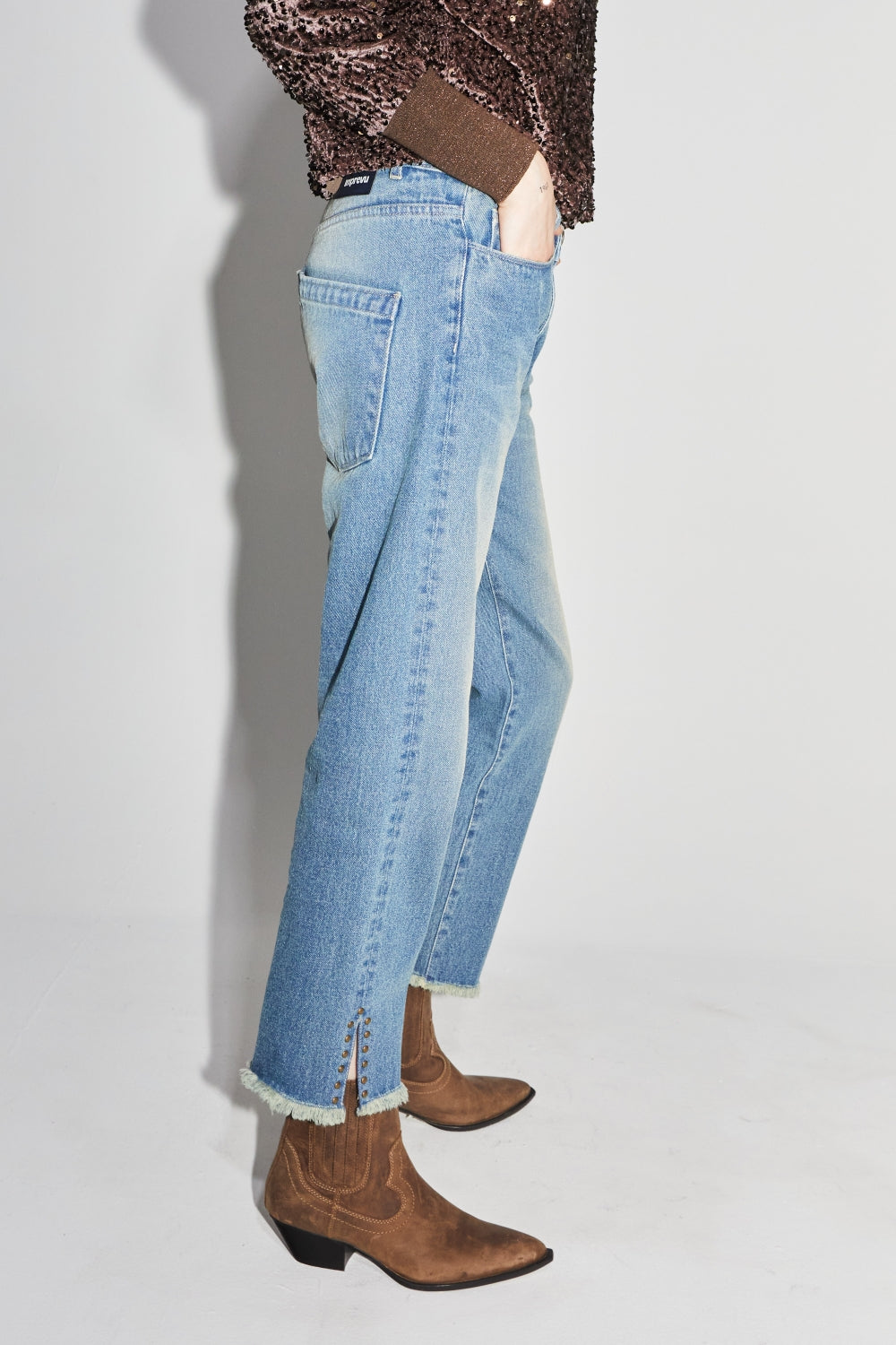 Vaquero Alex Straight Used Blue - Azul