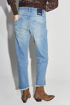 Vaquero Alex Straight Used Blue - Azul
