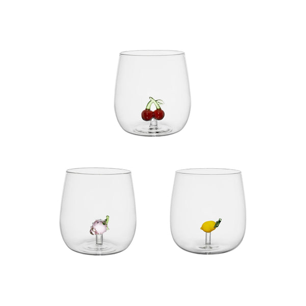 Lote De 3 Vasos - Colorea - Vidrio Borosilicato - Multicolor