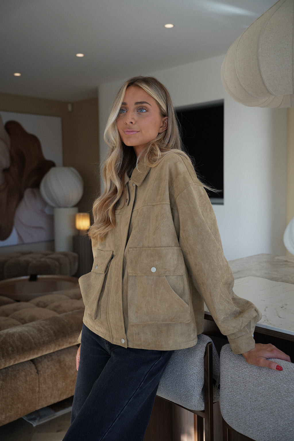 Veste Suédée Rebeca - Beige