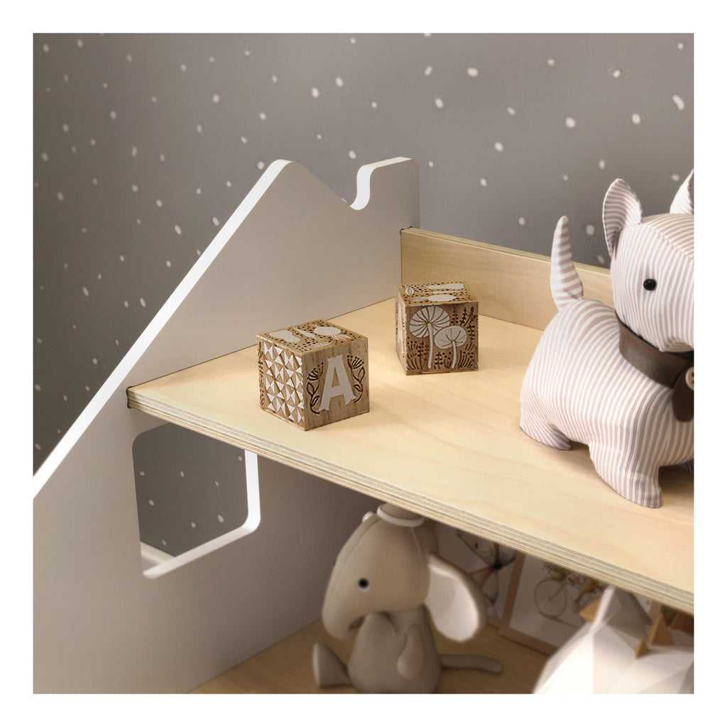 Librería y Estantería Para Juguetes Dúo – Blanco y Gris