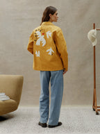 Liberty Earth Yellow Unisex Embroidered Jacket