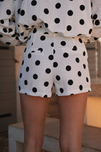 Short À Pois Abel - Blanc
