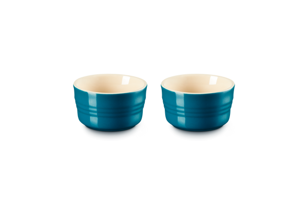 Set De 2 Grandes Ramequines - Cerámica - 240 Ml - Deep Teal