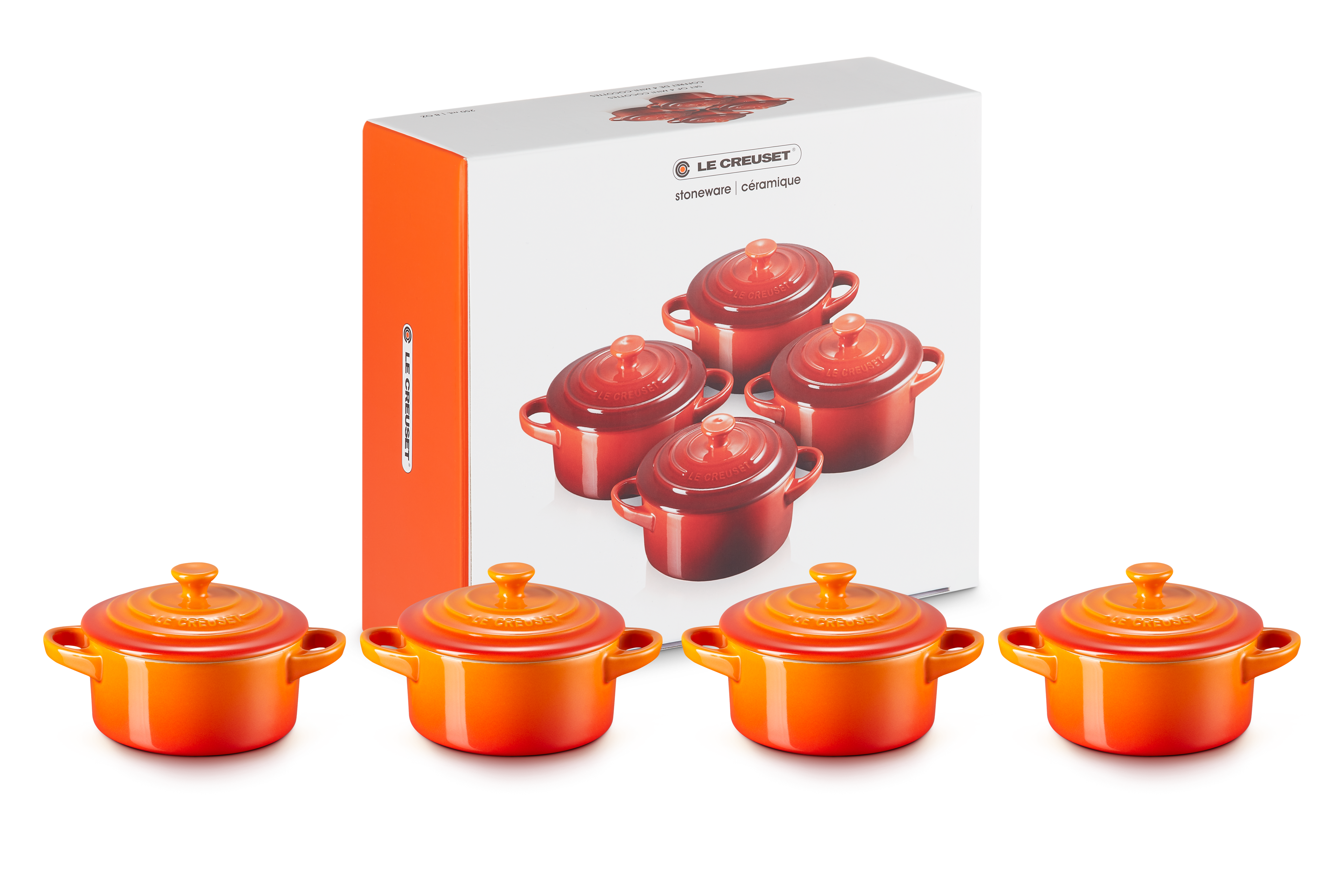Set 4 Mini-Cocottes - Céramique 250ml - Volcanique