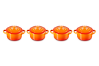 Set 4 Mini-Cocottes - Céramique 250ml - Volcanique