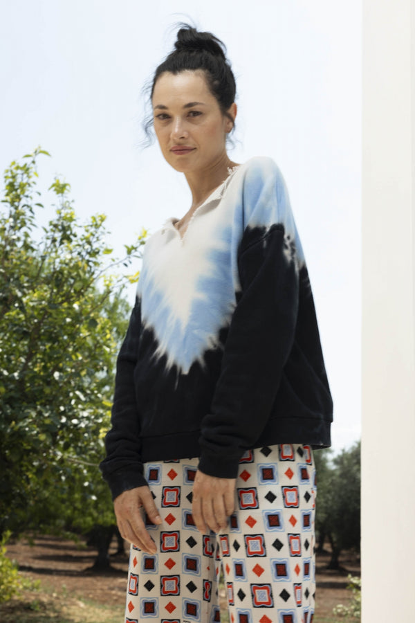 The Paolo Tie And Dye Sweatshirt Black