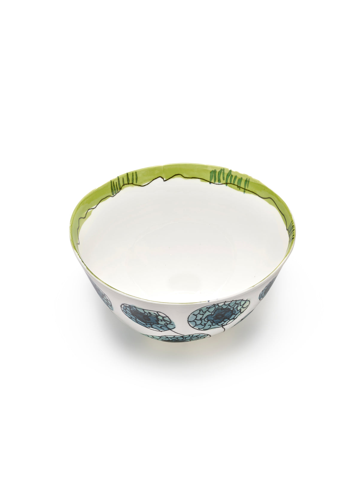 Midnight Flowers - Ciotola da portata - L - Porcellana Bone China - Anemone Vaniglia