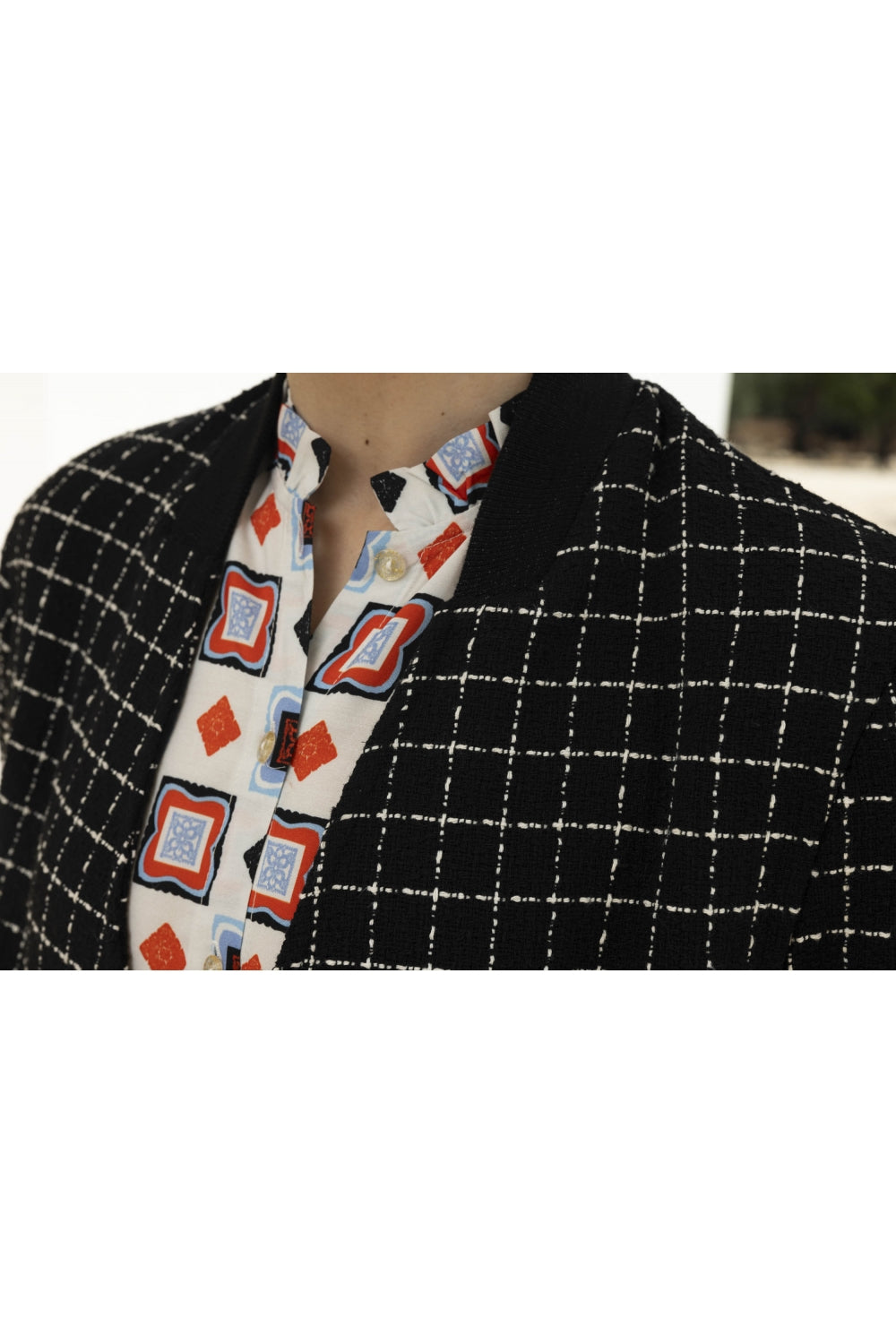 The Darline Scarf Print Shirt