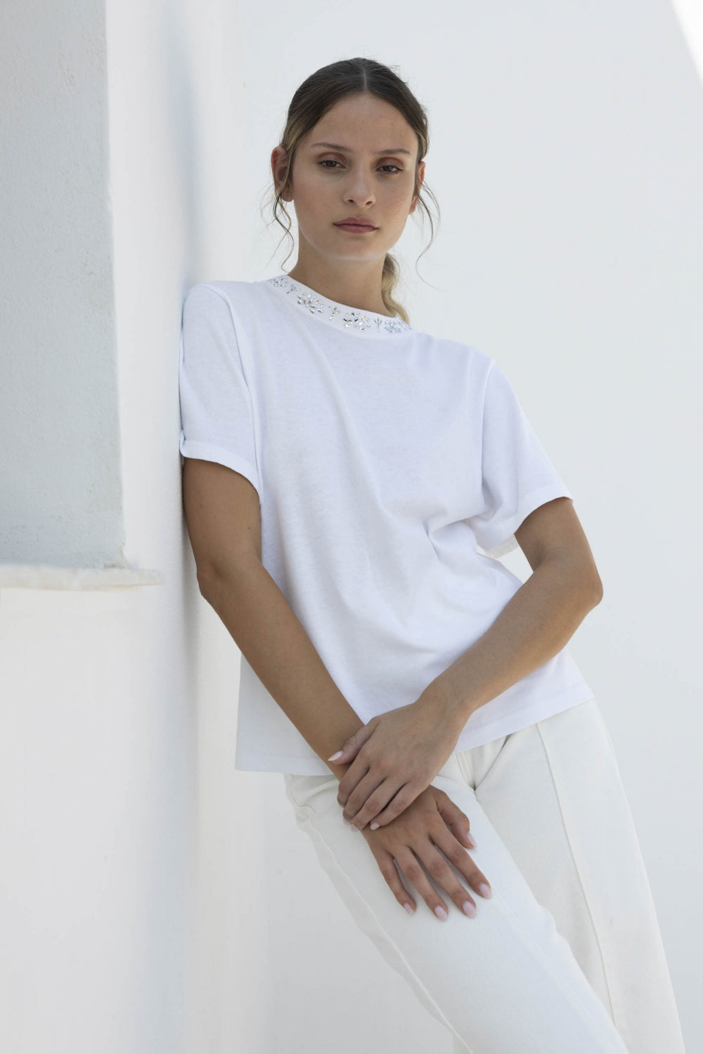 The Livia Bijoux White T-Shirt
