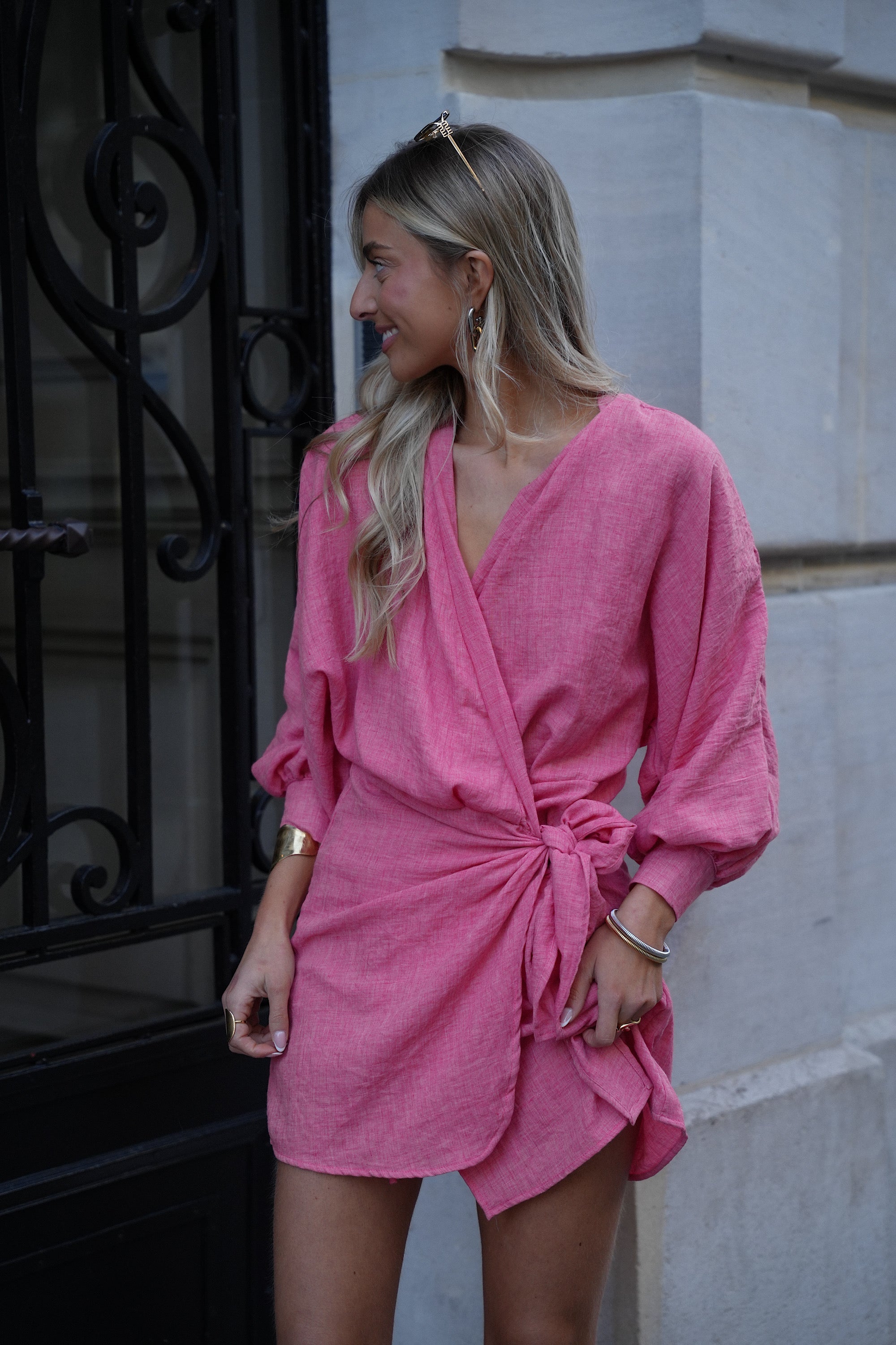 Robe Cache Cœur Cyrille - Corail