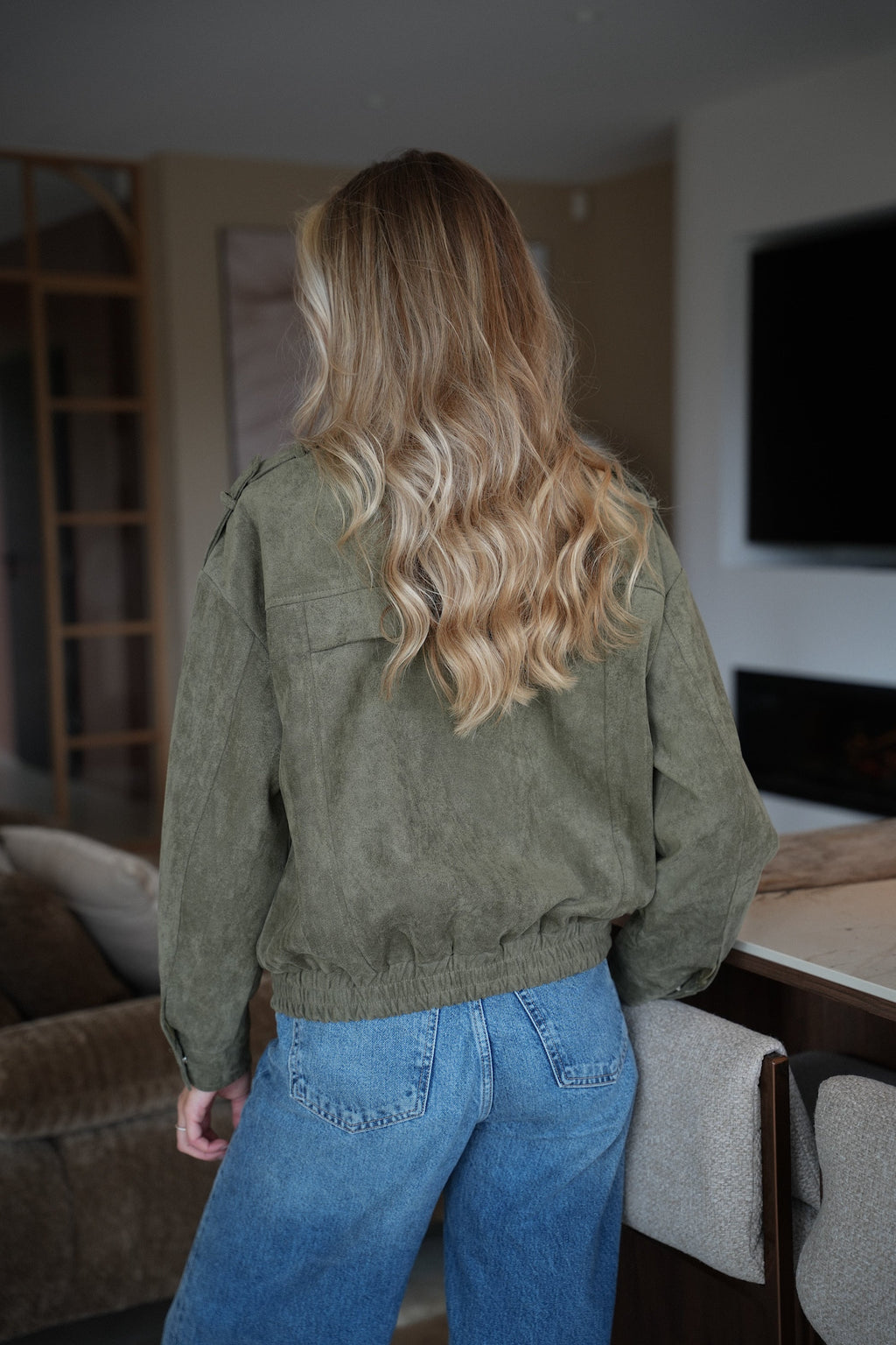 Chaqueta Alcina De Ante - Caqui