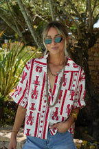 Camisa estampada Ulysse - Rojo