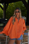 Lycia Loose Shirt - Orange