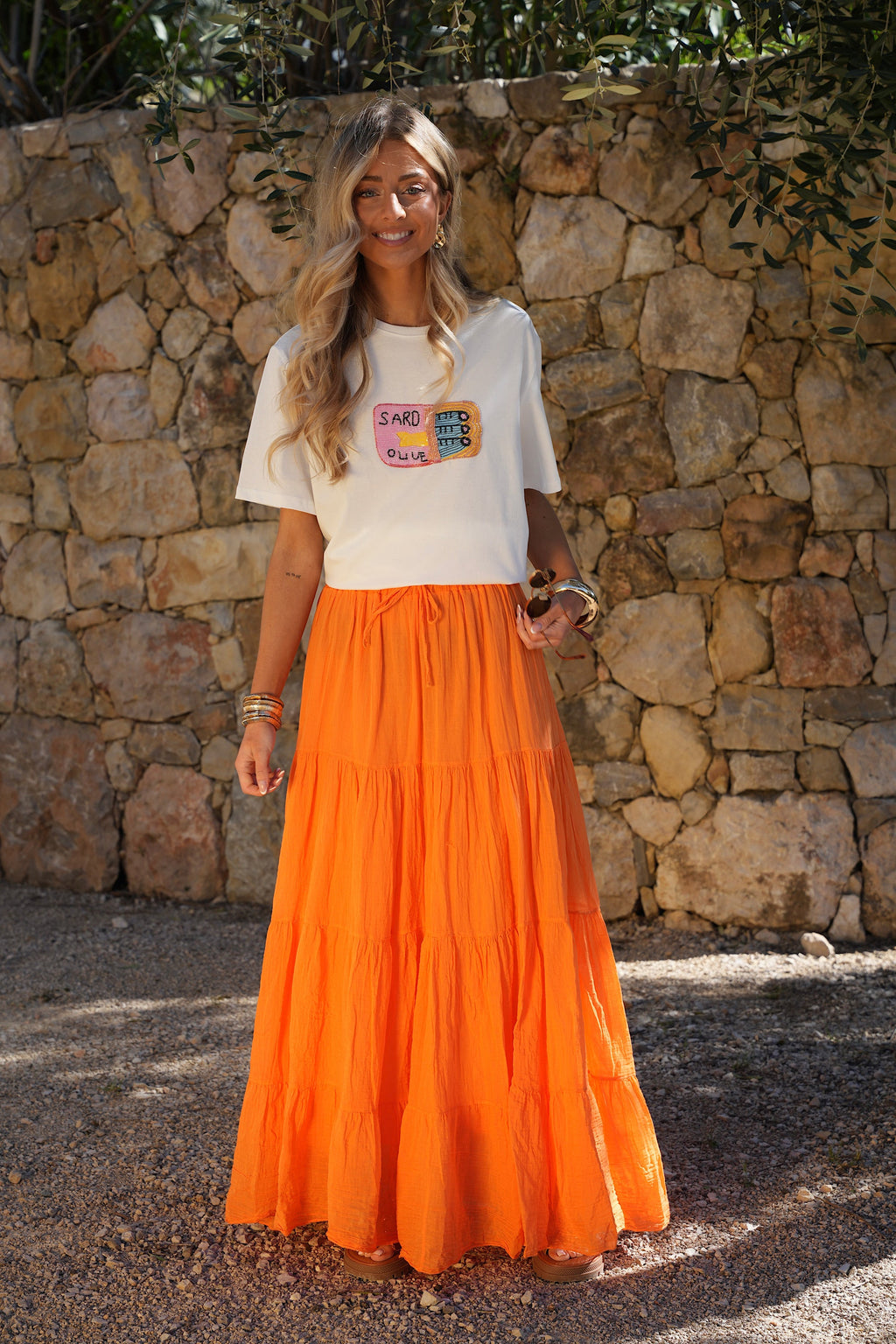 Jupe Longue Chloé - Orange