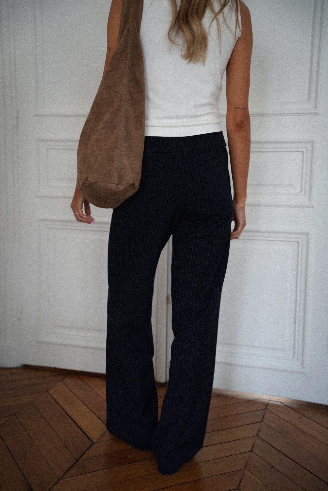 Honoryne Striped Pants - Navy