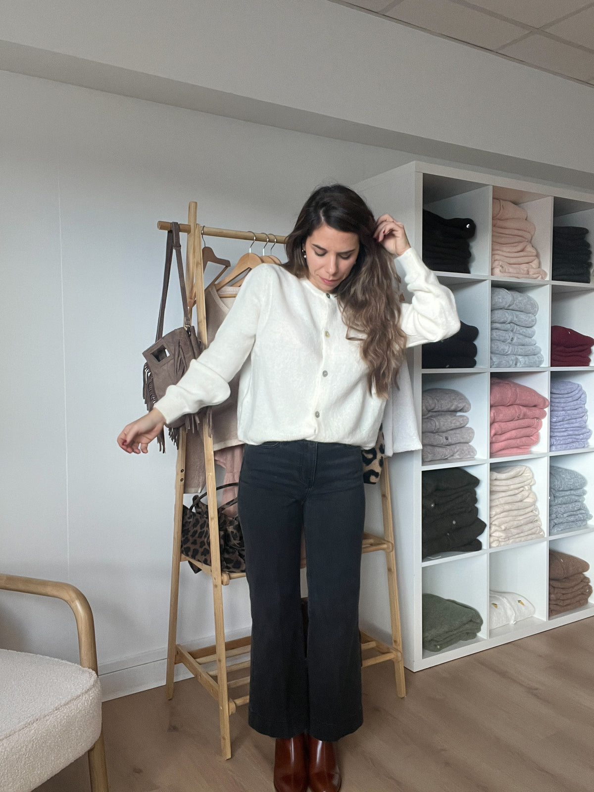 Maglia in lana Léonie écru